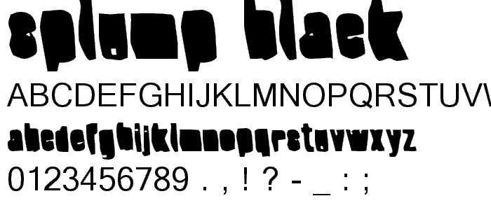 Splump Black font